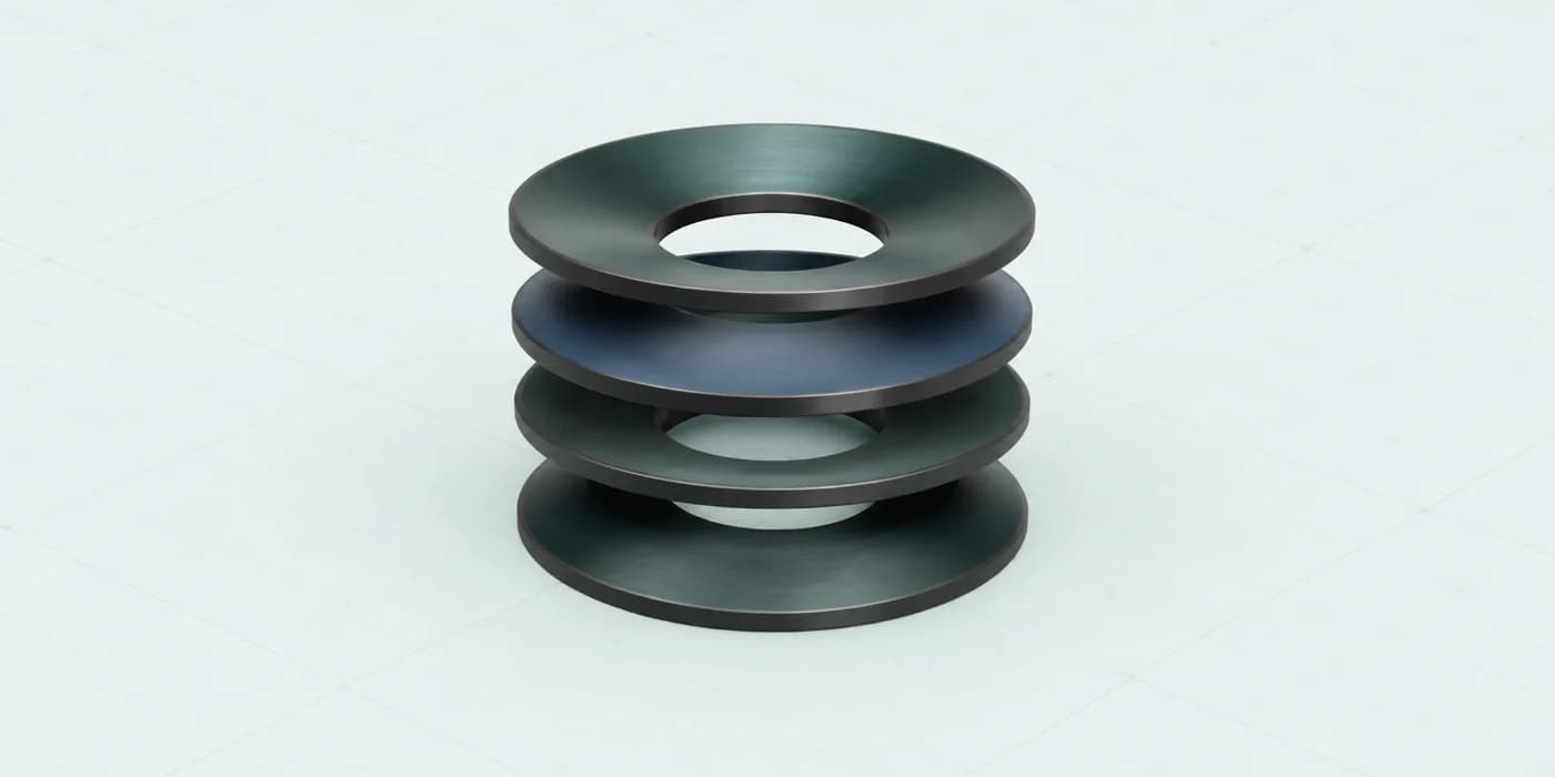 Stack of conical disc springs